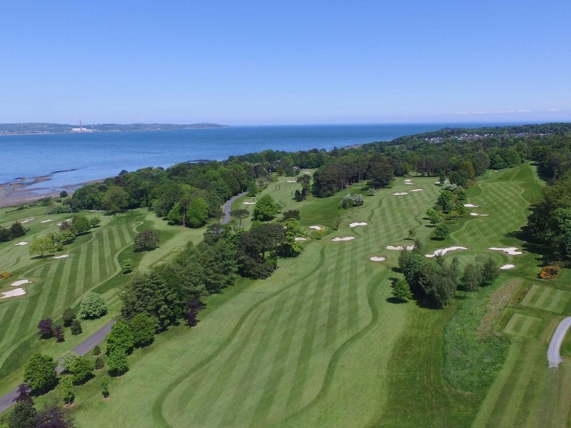 Moortown Golf club, golf course, purple flowers, bunker, holidays in england, golf trip