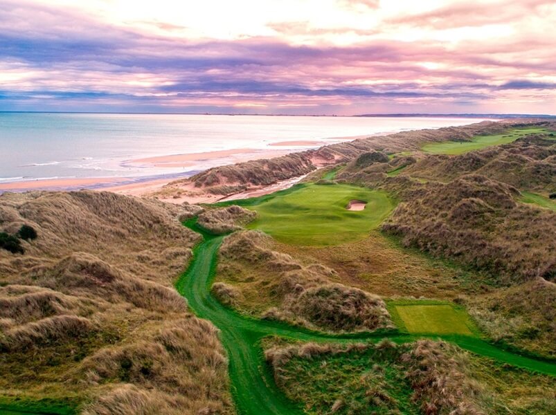  Trump International Golf Links Scotland, golf course, holidays in scotland, golf trip, vacations, ocean, purplr sky
